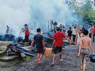 Rumah Warga Tik Kuto Ludes Dilalap Si Jago Merah, Kerugian Ditaksir Capai 150 Juta