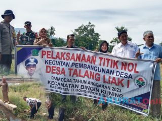 Pemdes Talang Leak I Laksanakan Titik Nol Pembangunan Irigasi